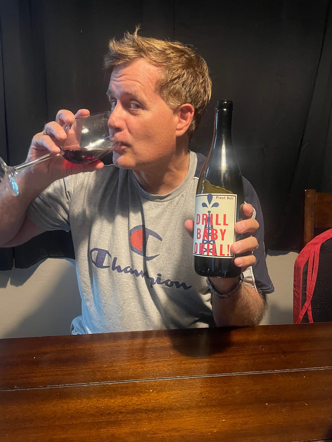 Customer photo review of Drill Baby Drill Pinot Noir