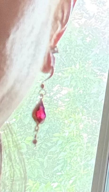 Customer photo review of Ballet Drop Earrings