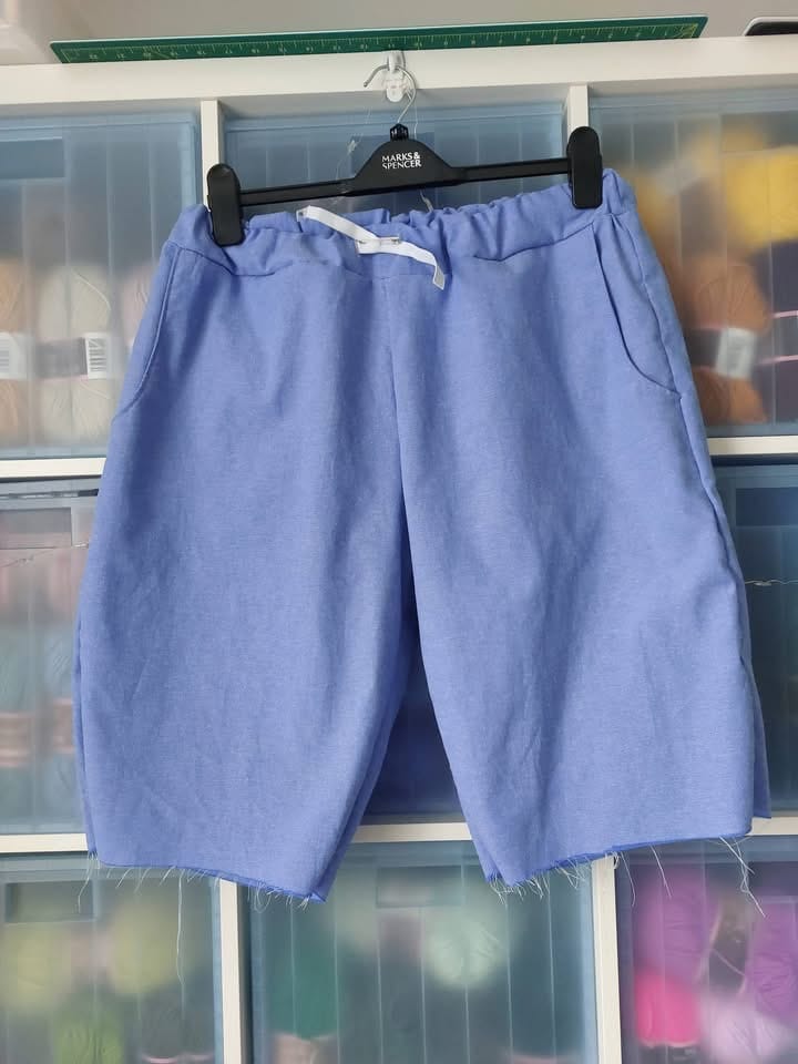 Customer photo review of Plain Blue Chambray Denim Fabric