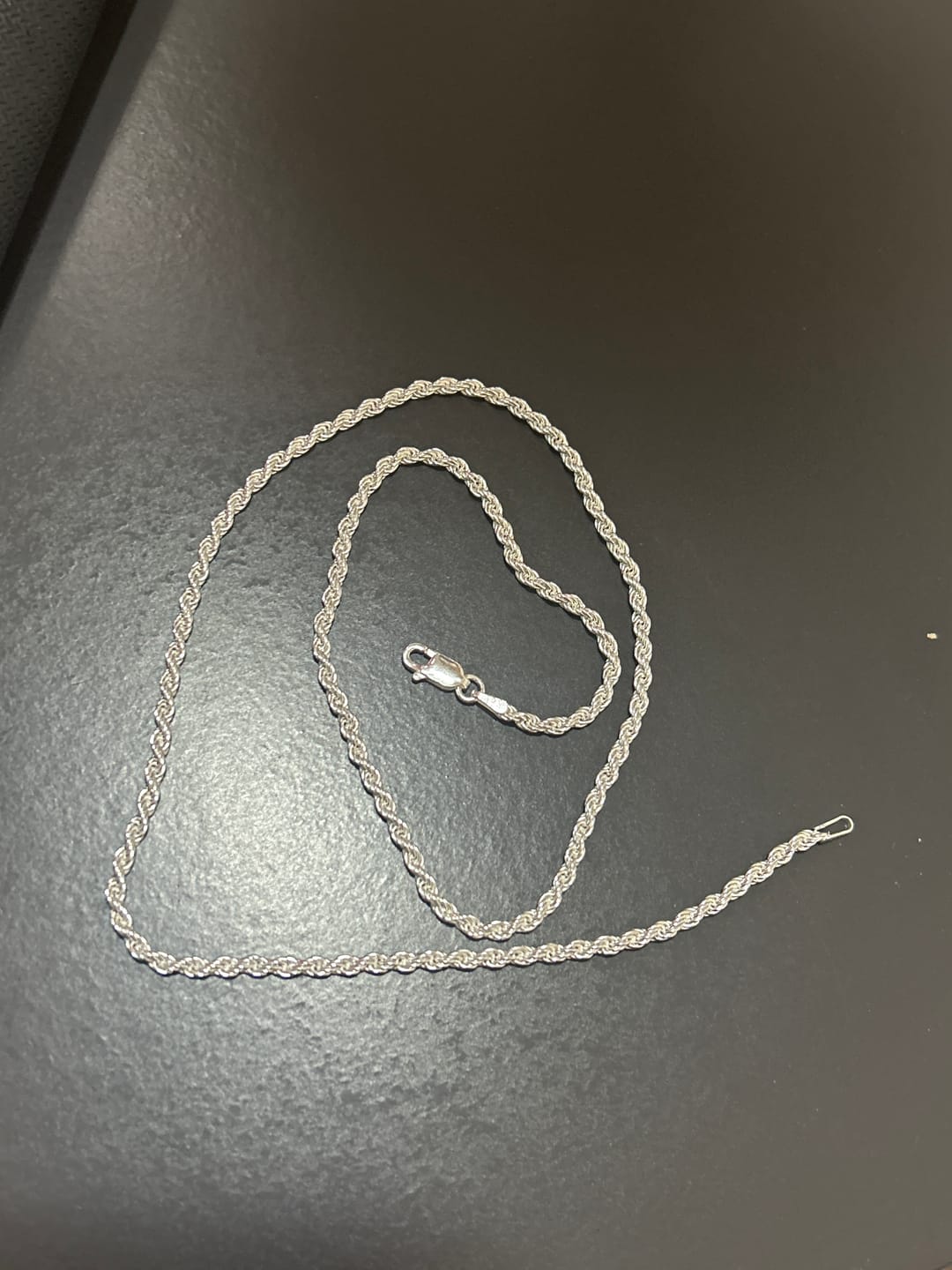 Customer photo review of STERLING SILVER ROPE CHAIN