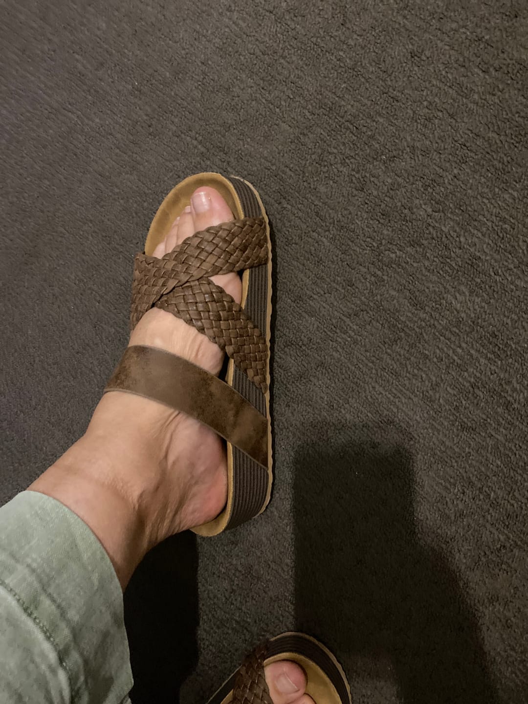 Customer photo review of Buckled Signature Sandal - Brown