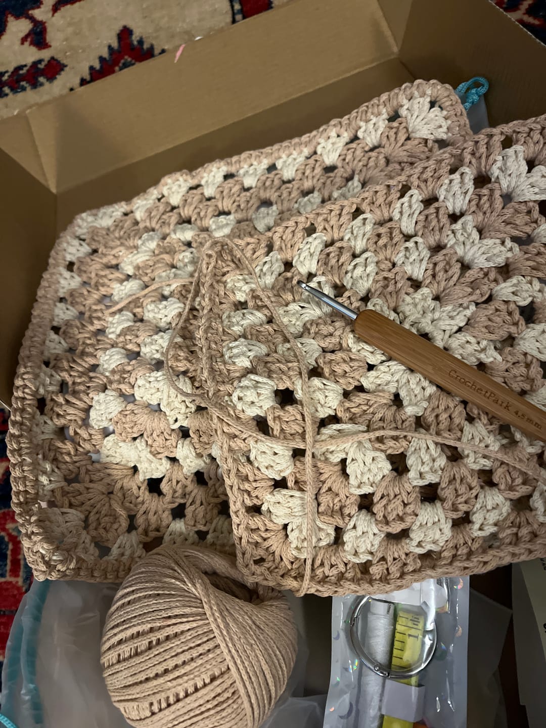 Customer photo review of CrochetPark™ Sunny Holiday shoulder bag crochet kit