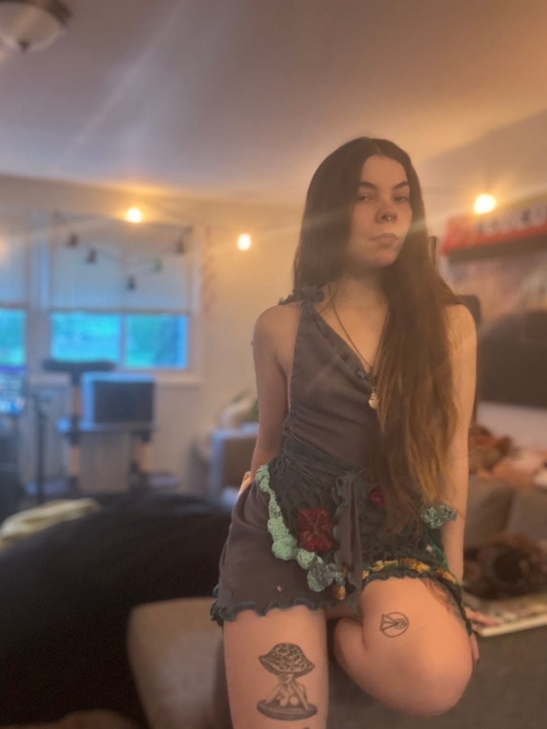 Customer photo review of The "She Shell" Sweater/Dress/Skirt
