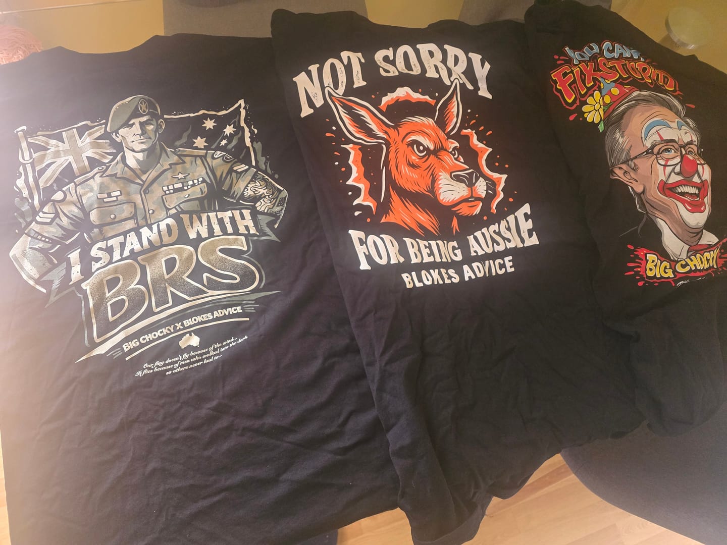 Customer photo review of Not Sorry Tee