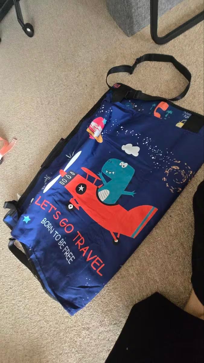 Customer photo review of Kinder Flugzeug Bett Reise | Aufblasbares Reisebett Kinder