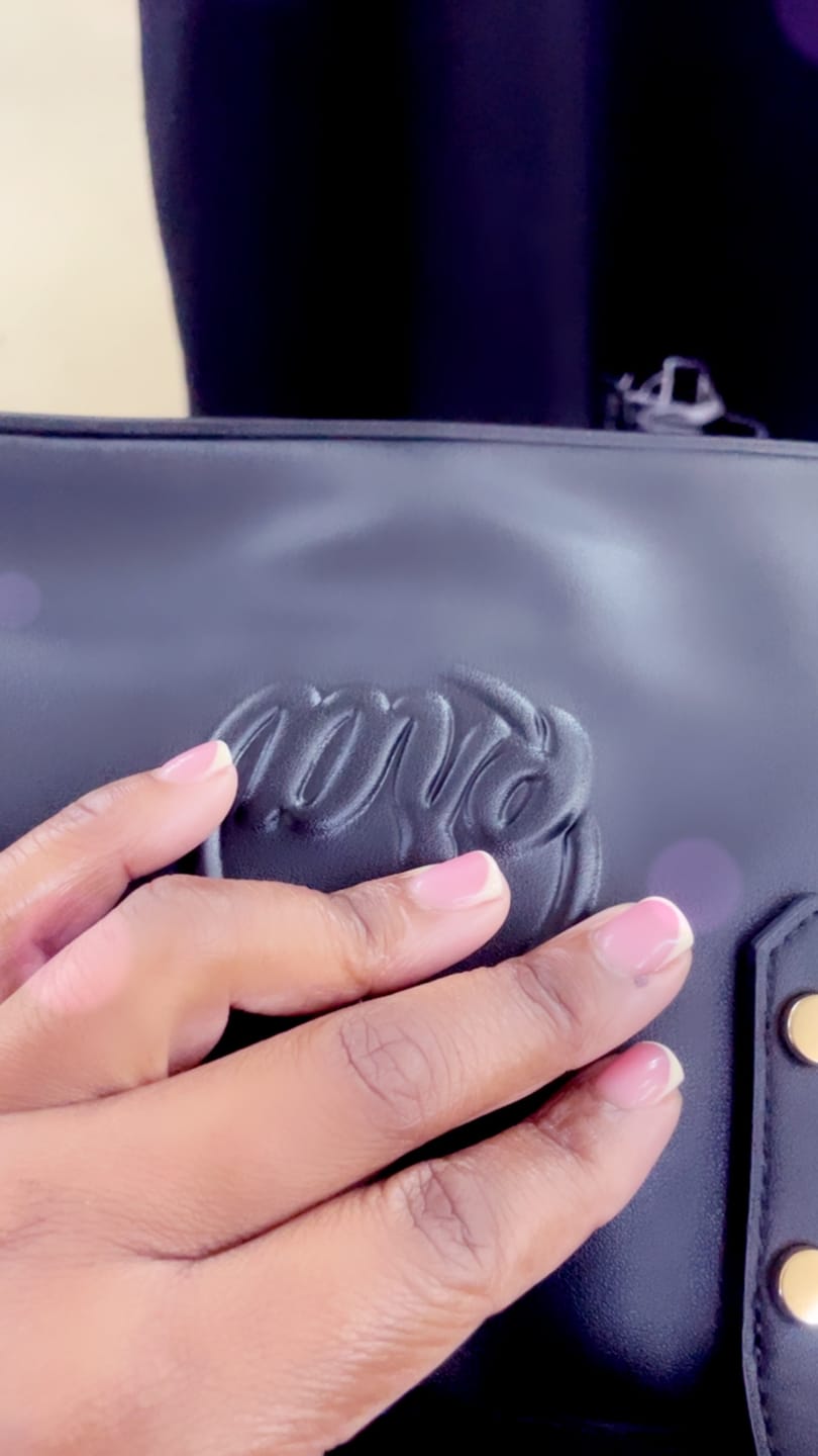 Customer photo review of Black Mini Era Tote Bag