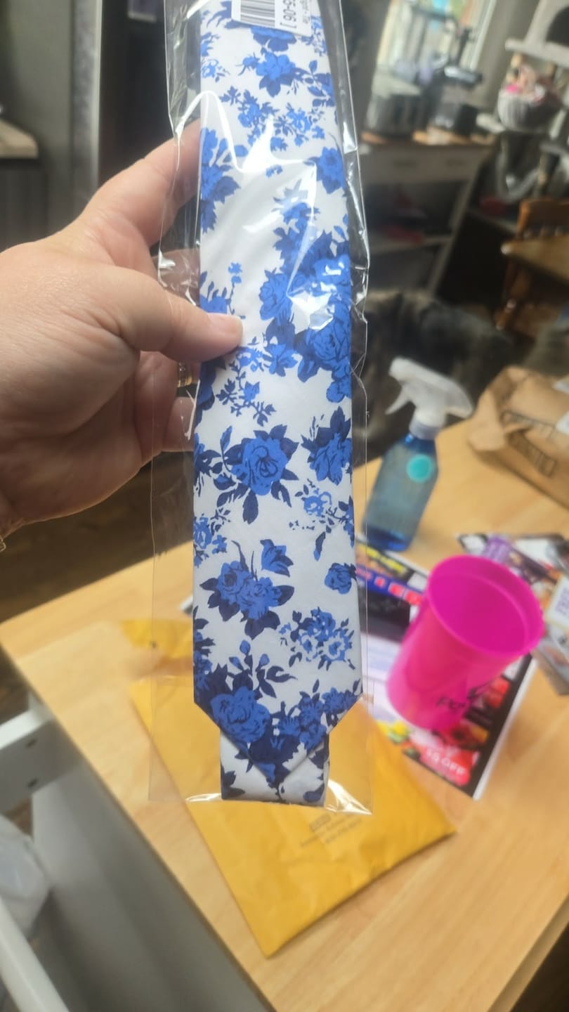 Customer photo review of Blue and Bright - Tie