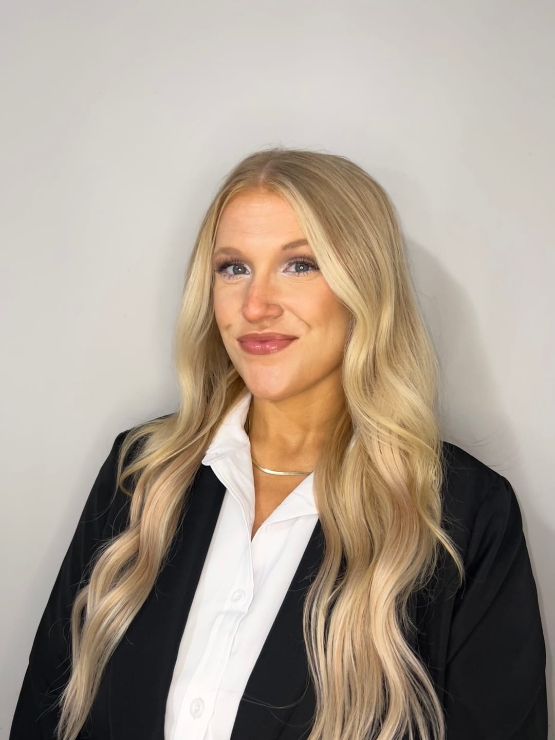 Customer photo review of PU Seamless Clip in Extensions 100% Remy Human Hair 8 Pieces Highlights (#P18/613)