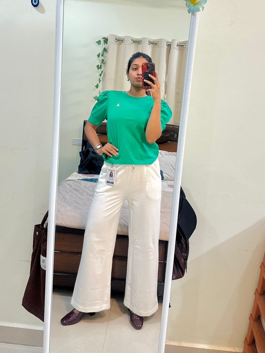 Customer photo review of iCotton Pouf Sleeve Top