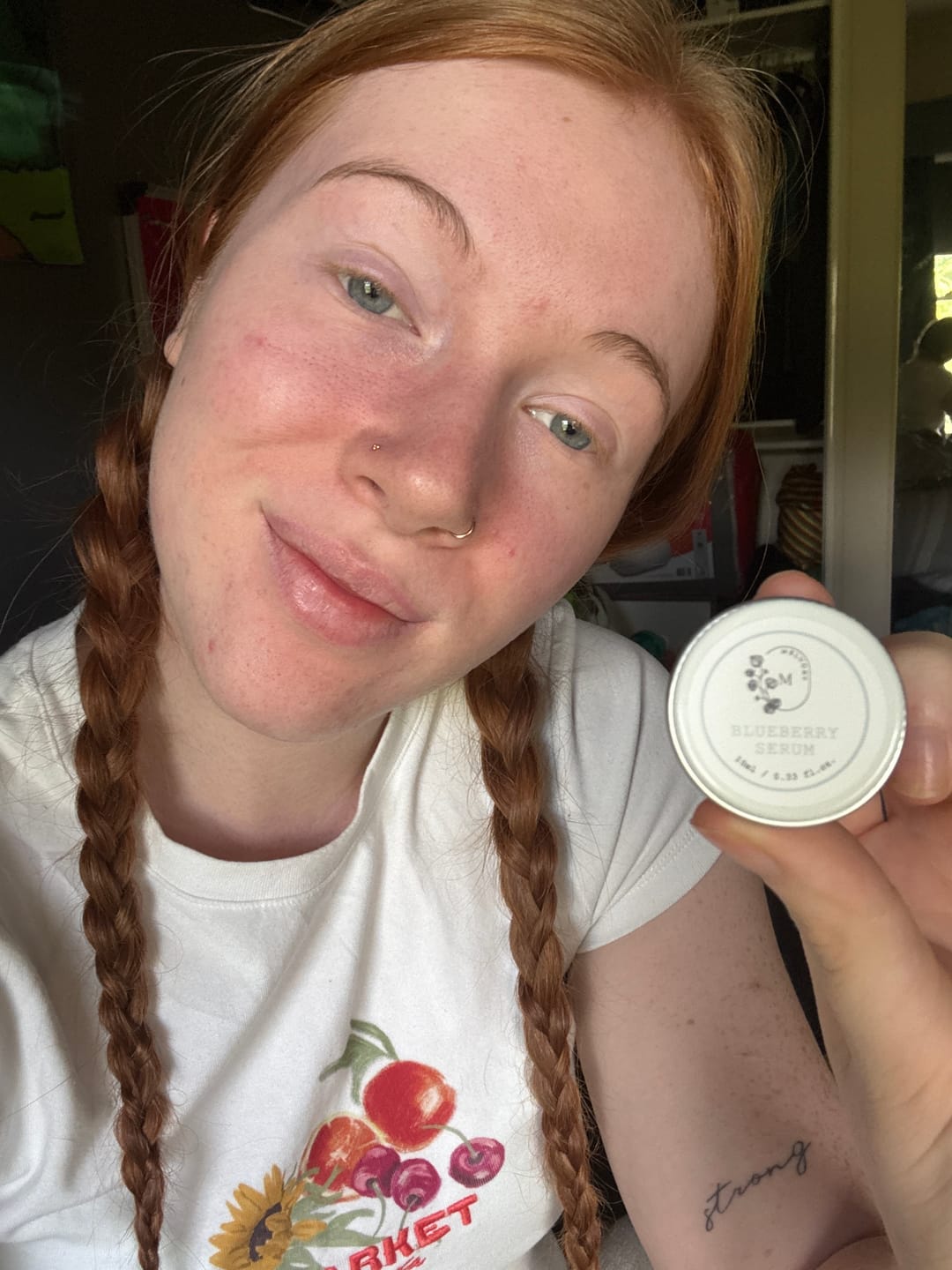 Customer photo review of Blueberry + Vit C Brightening Serum