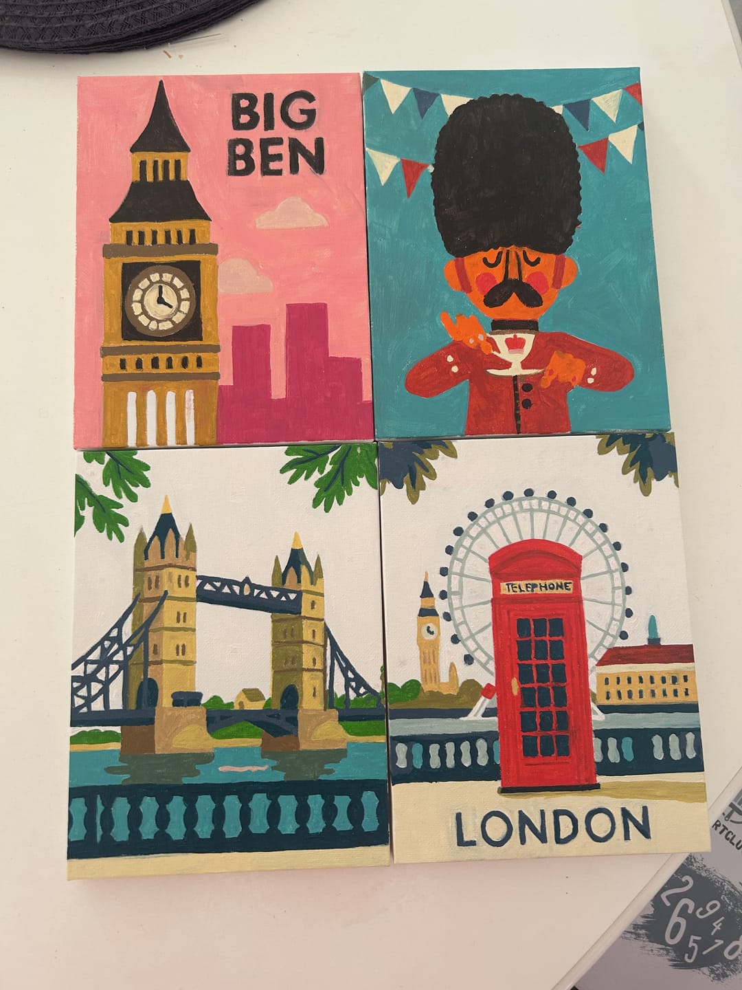 Customer photo review of 6 Mini Paintings - London Set