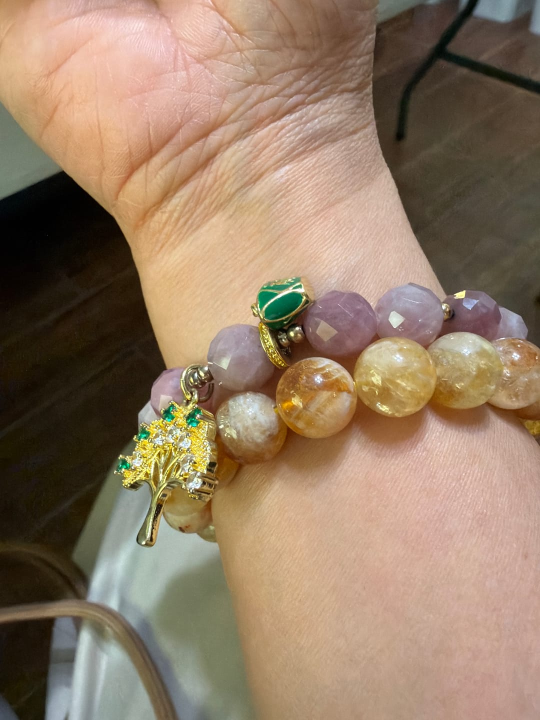 Customer photo review of 2026 Color of the Year Gold-Citrine Feng Shui Charm for Abundance & Success