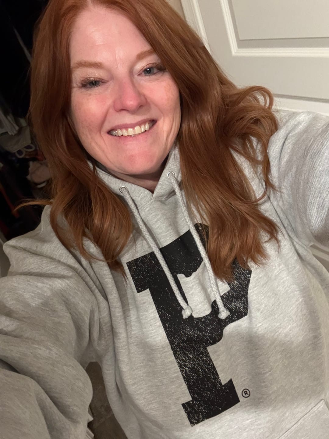 Customer photo review of Soft-Blend "P" Hoodie - Grey