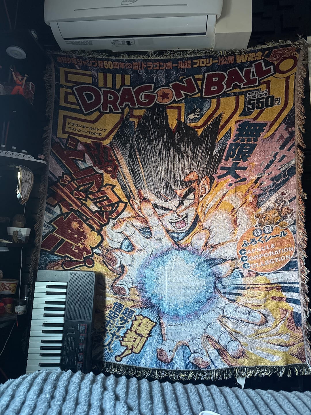Customer photo review of Dragon Woven Tapestry Blanket