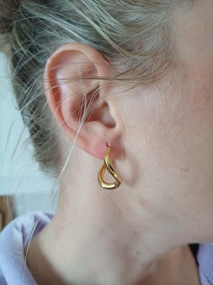 Customer photo review of Cleo Hoop Earrings