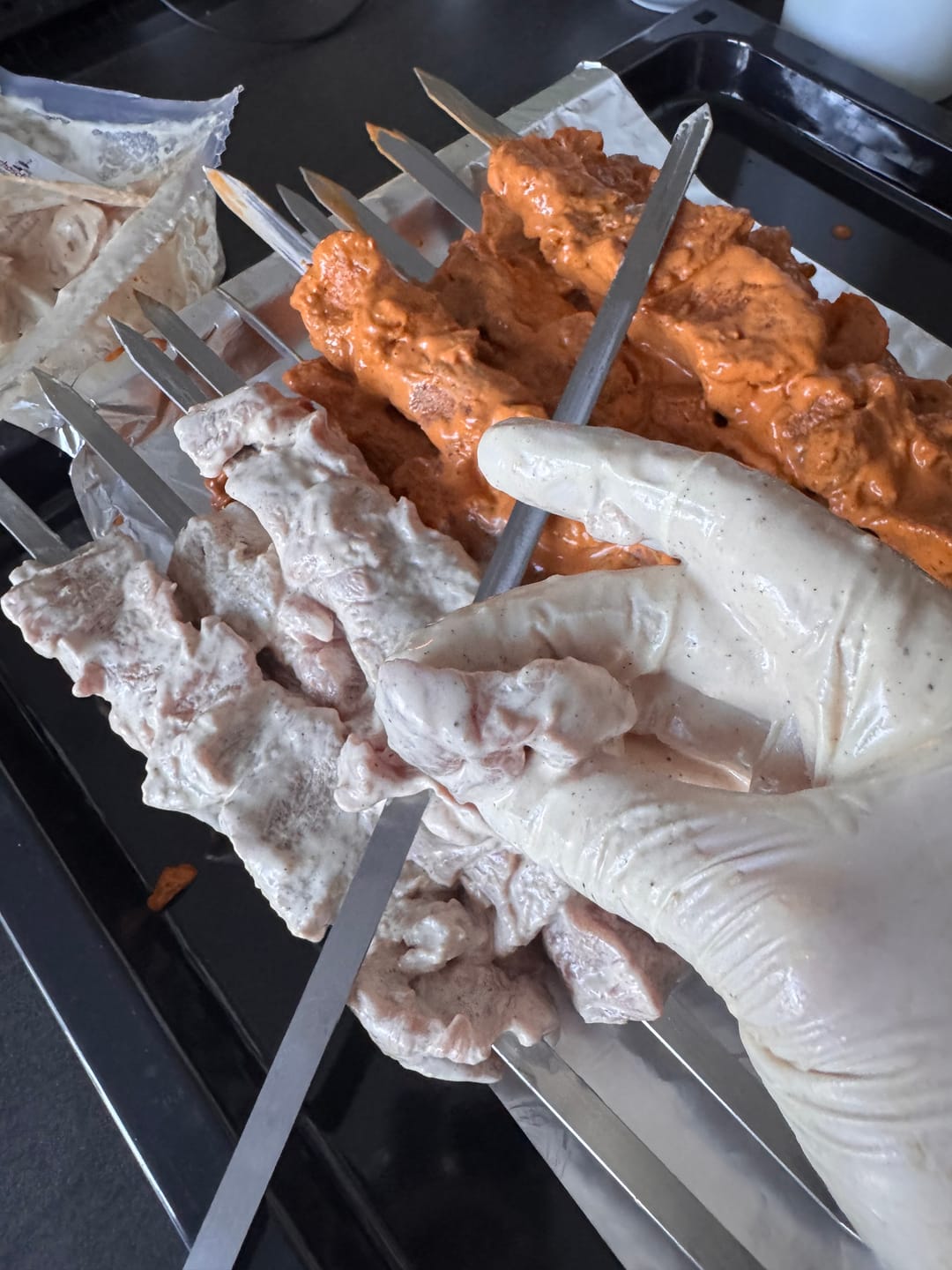 Customer photo review of Schweine-Schaschlik Original - Mayonnaise Zwiebel Kräuter Marinade | mySchaschlik