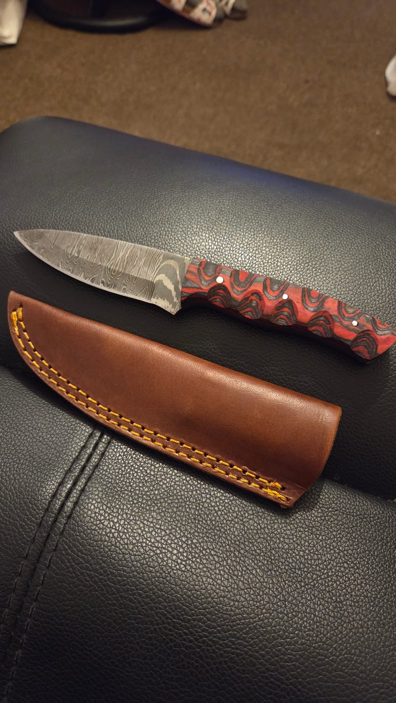 Customer photo review of Mystery Damascus Knife