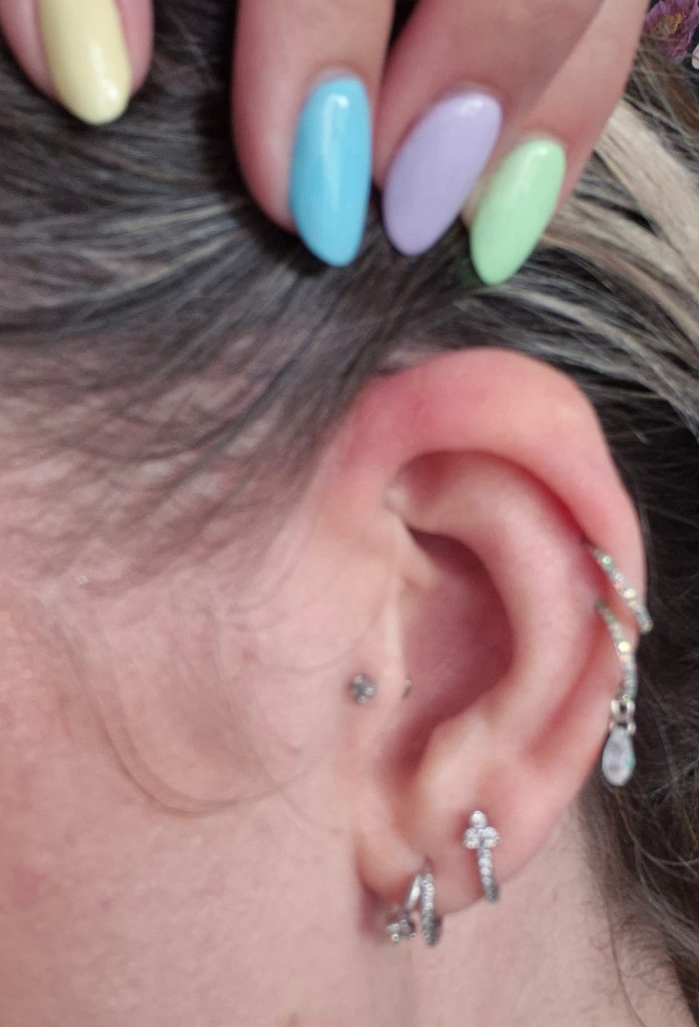 Customer photo review of Teardrop Crystal Charm - Mystic