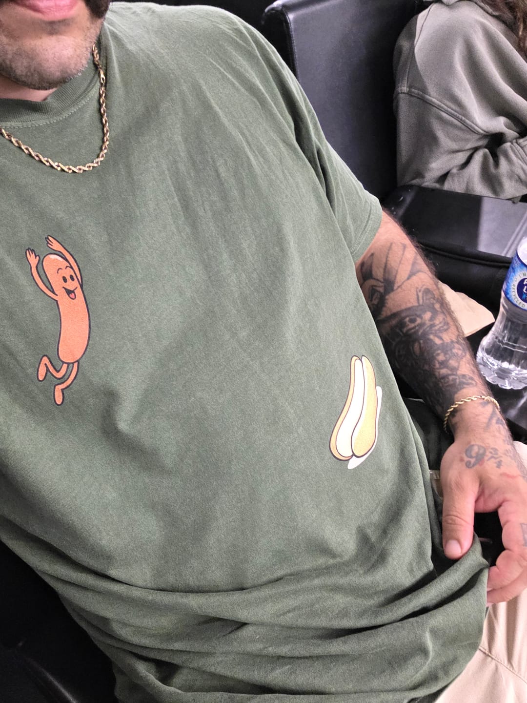 Customer photo review of Hotdog Dive — Premium Tee