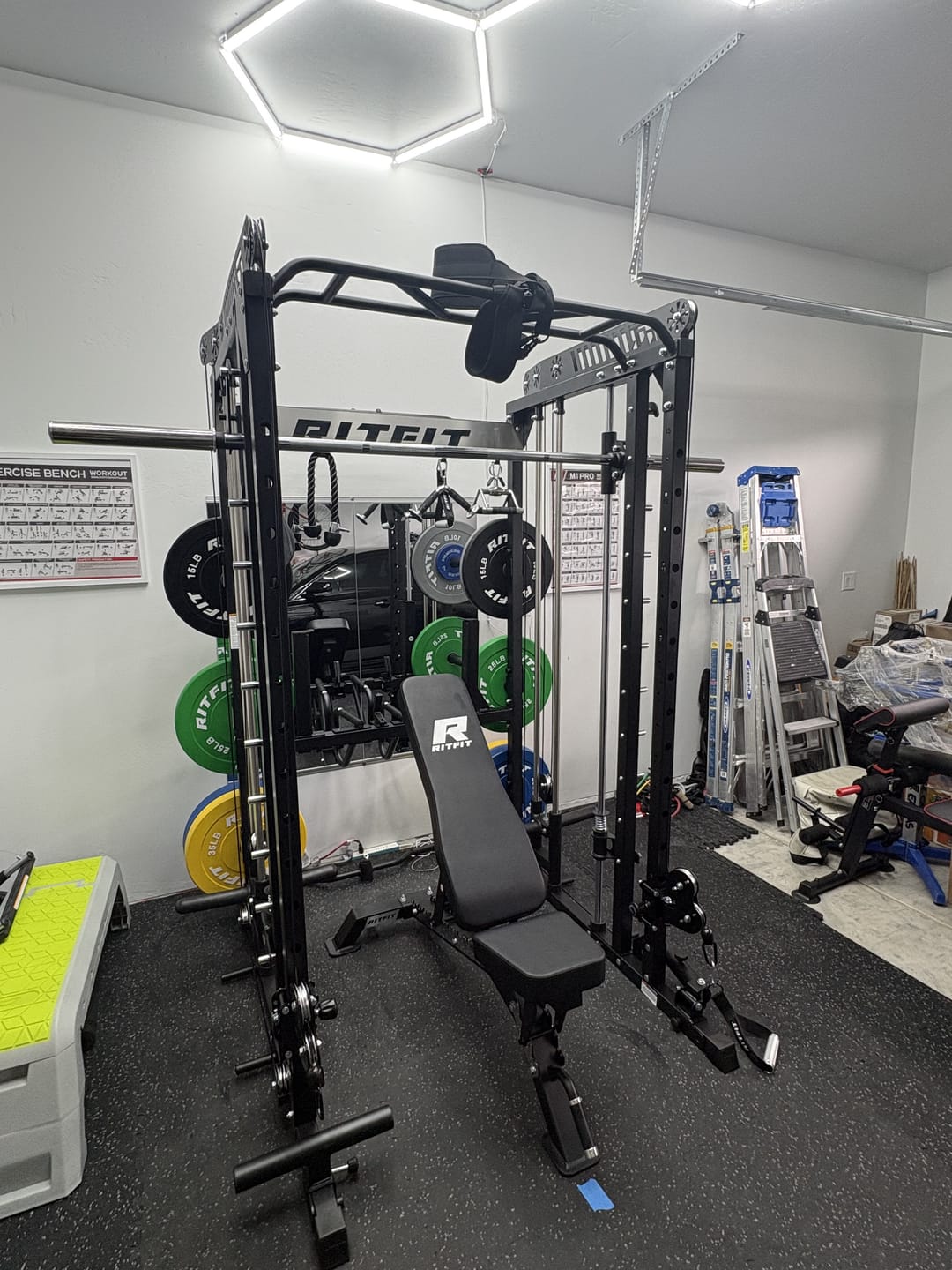 Customer photo review of RitFit M1 PRO Smith Machine Home Gym Package Comprehensive All-In-One Workout System