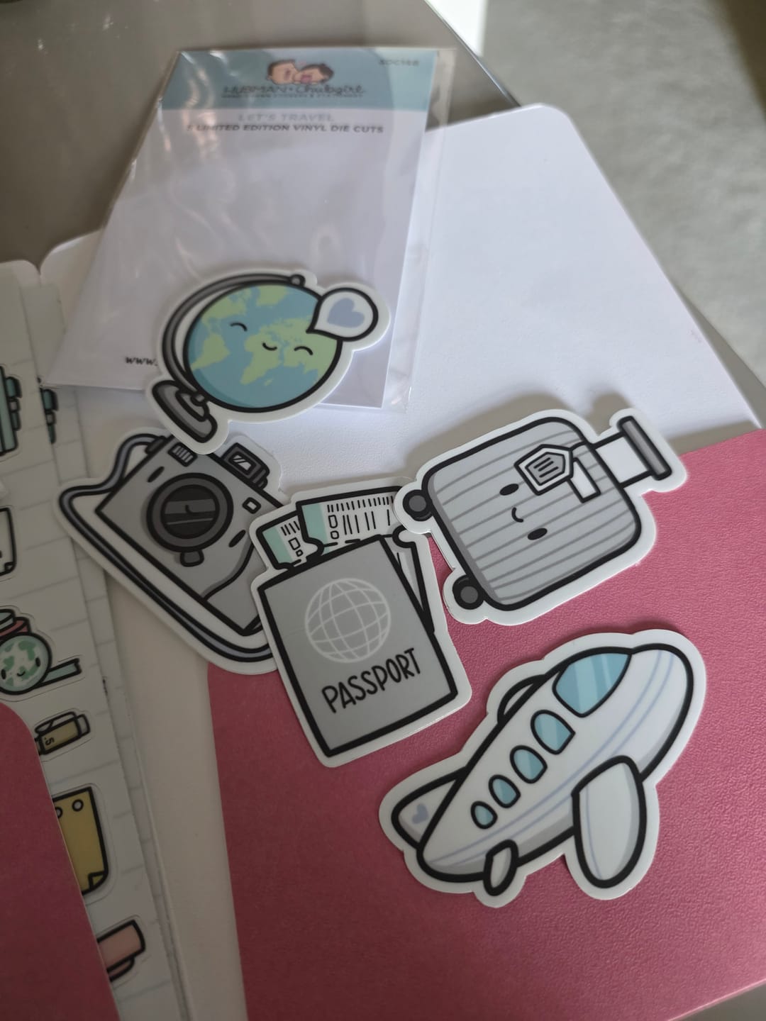 Customer photo review of Let's Travel Die cut stickers