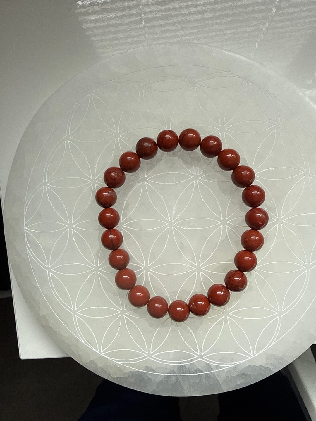 Customer photo review of Bracelet Jaspe Rouge 8mm