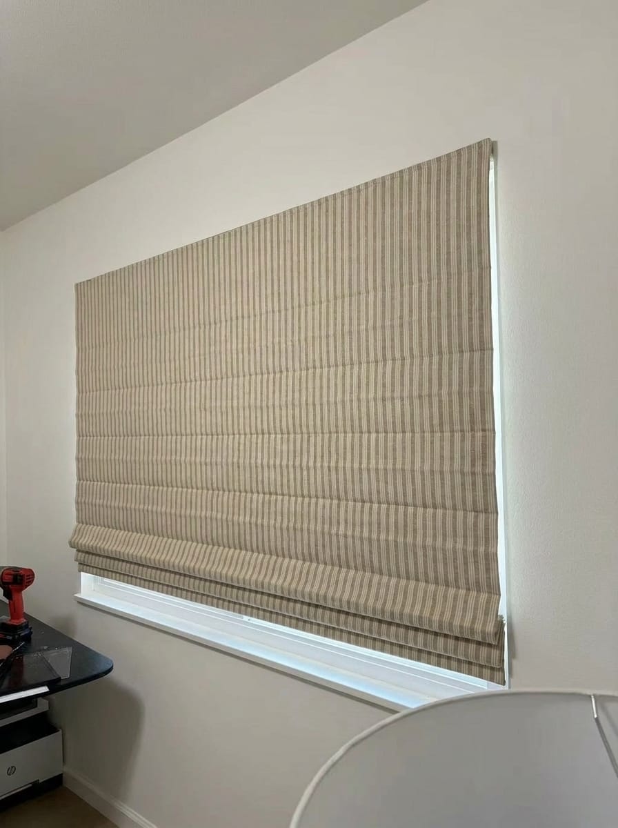 Customer photo review of Zaria Custom Roman Shades