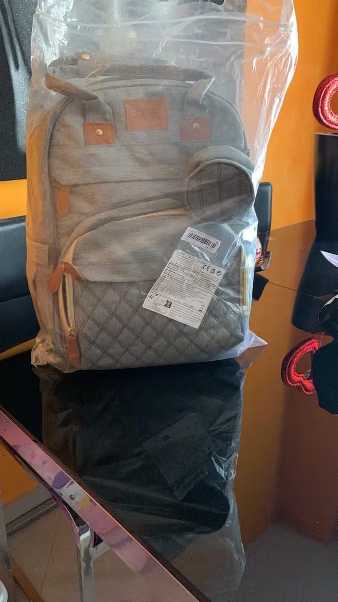 Customer photo review of Wickeltasche Rucksack 3 in 1 | Babybett Tasche Faltbar