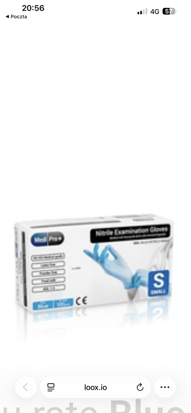 Customer photo review of Blue Nitrile Gloves Medical Grade Cat III PPE Small x 100