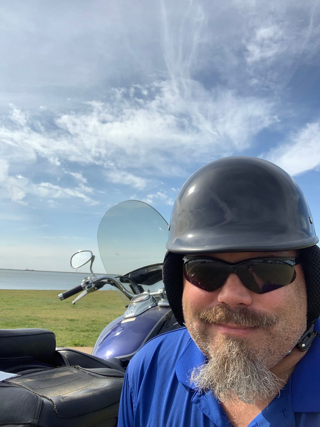 Customer photo review of Low Profile Reversible DOT Polo Helmet / Gloss Black