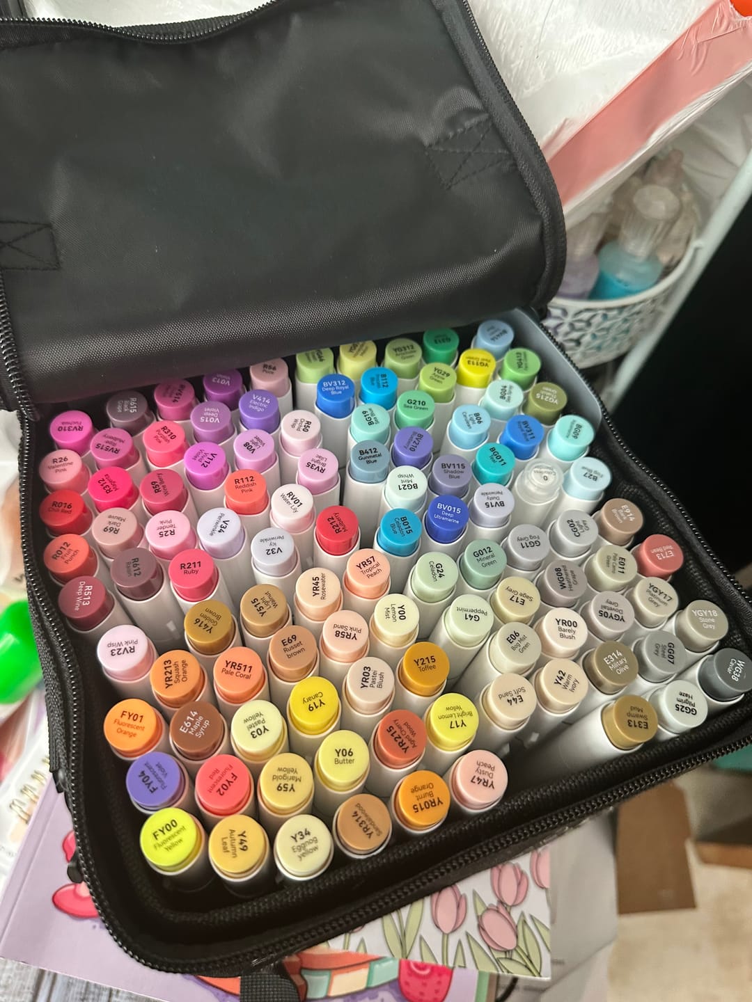 Customer photo review of Ohuhu Honolulu Brush Markers - Large Set