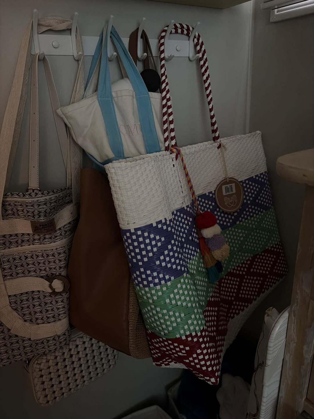 Customer photo review of Allie Woven Tote