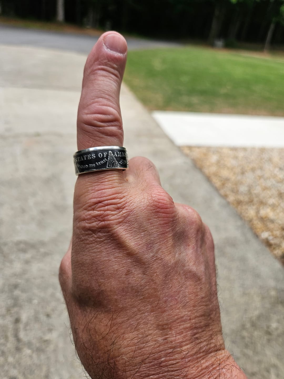 Customer photo review of Morgan Silver Dollar Coin Ring