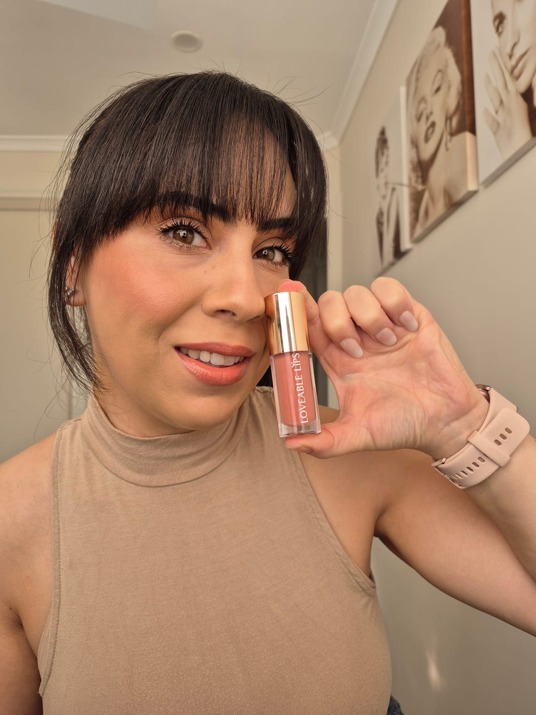 Customer photo review of Nude Glow Lip Gloss