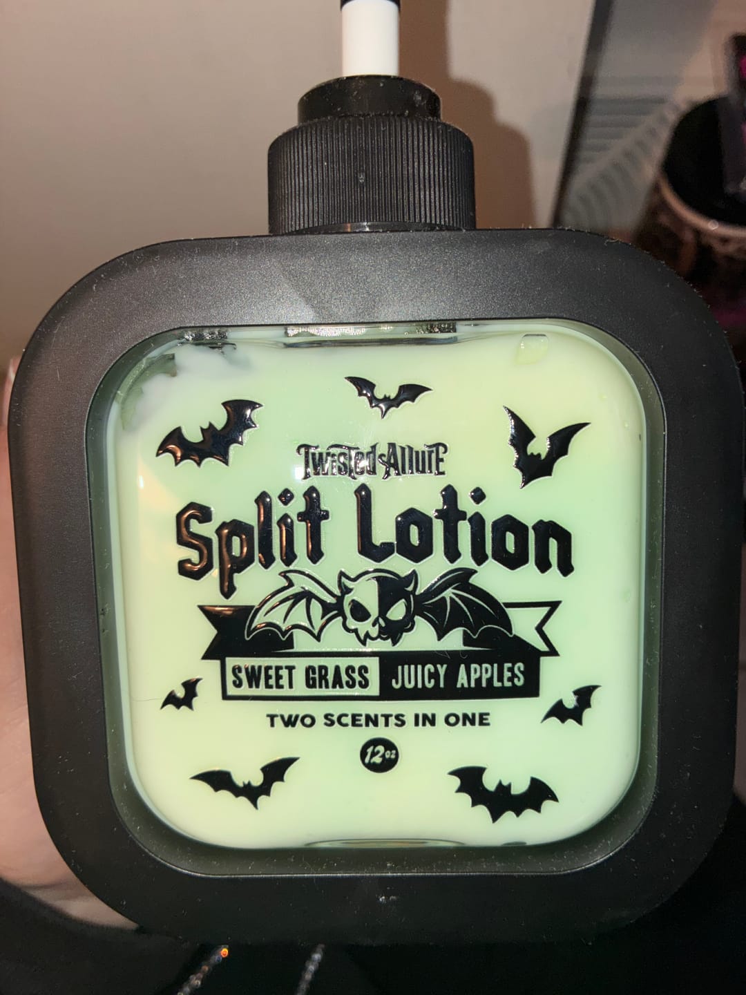 Customer photo review of Sweet Grass & Apples Split Lotion