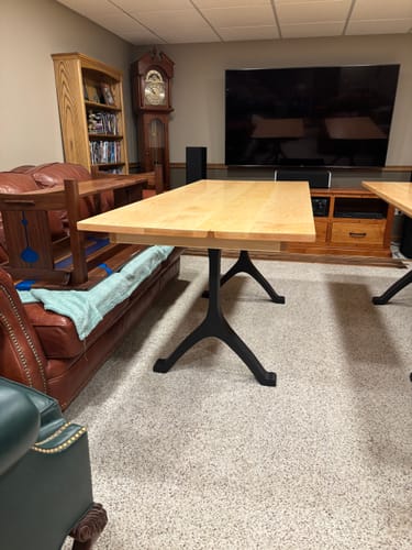 Customer photo review of Furniture Legs 401/437 Wishbone 28" H MCM style for Woodworking Live Edge Slabs