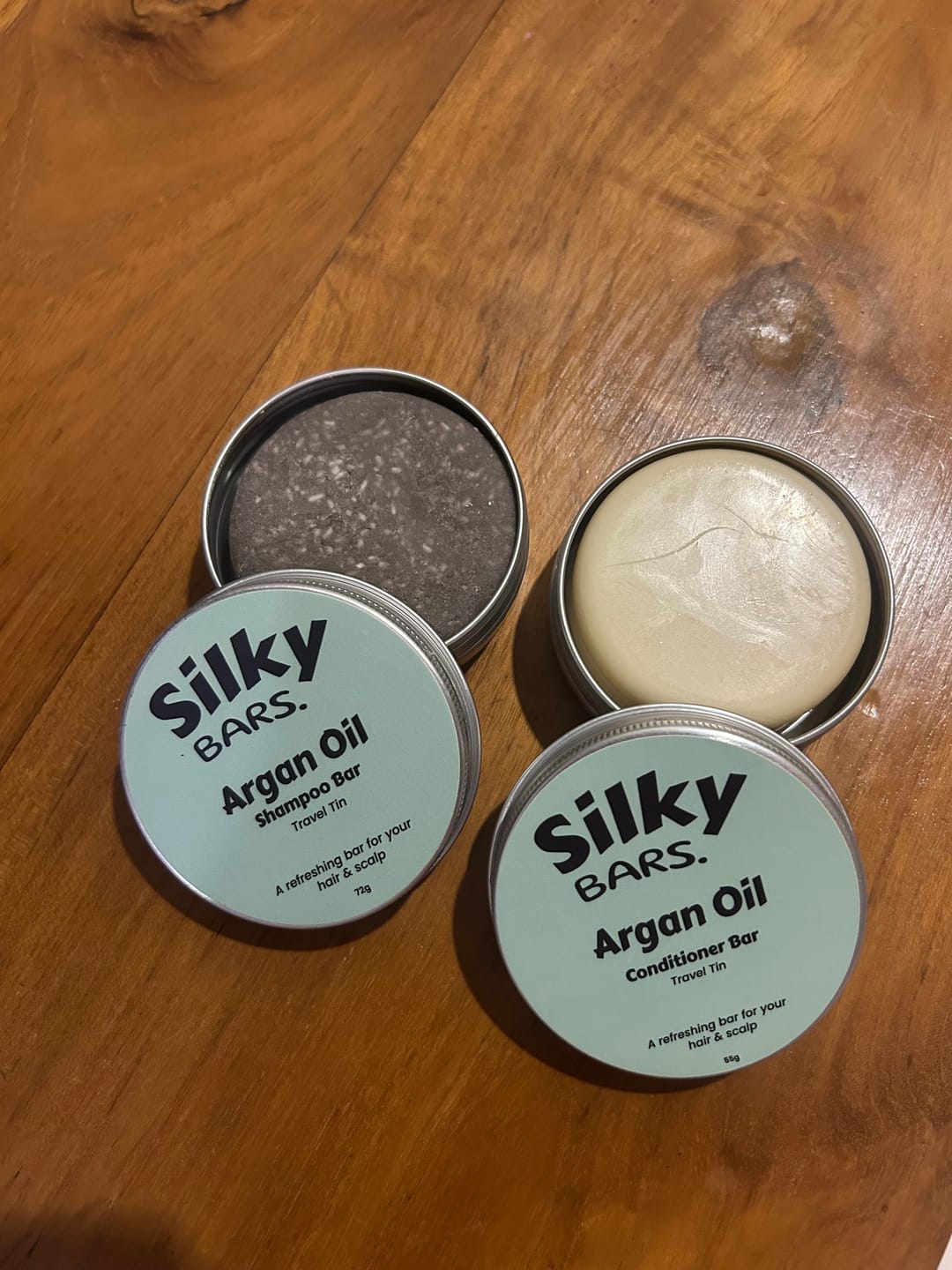 Customer photo review of Argan Oil Anti Frizz Conditioner Bar