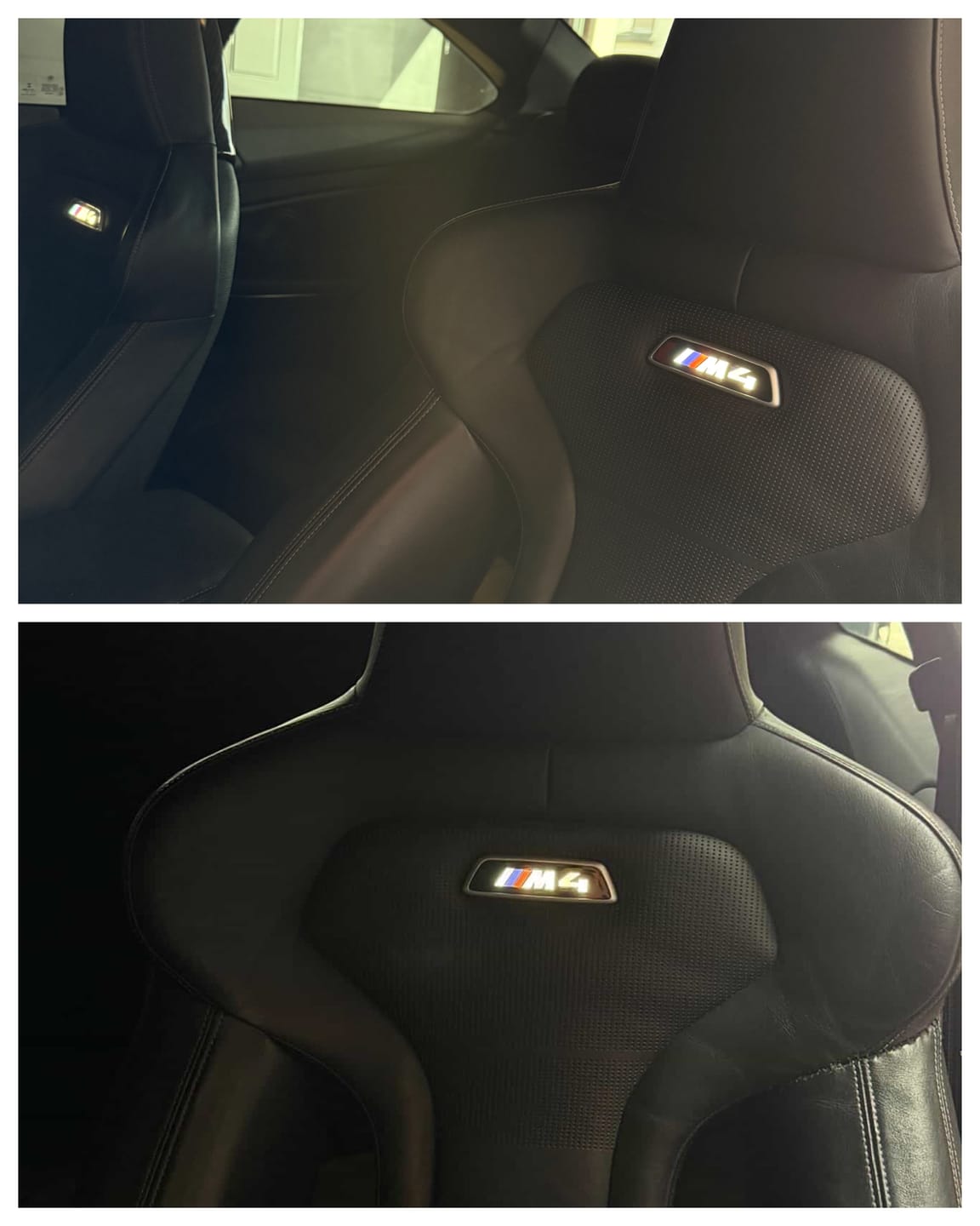 Customer photo review of ILLUMINATED SEAT EMBLEM FOR BMW F80 M3 / F82 M4