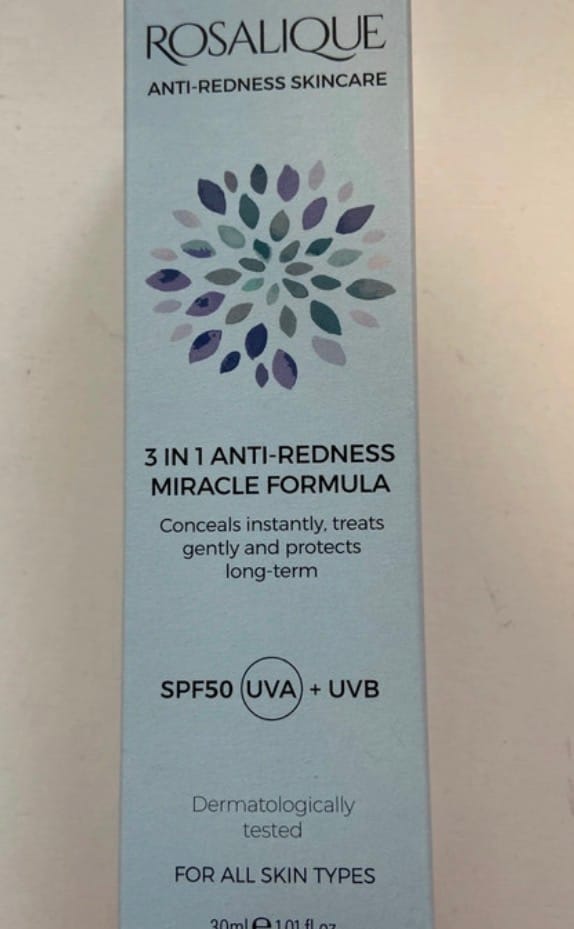 Customer photo review of Rosalique 3 in 1 Anti-Redness Miracle Formula SPF50