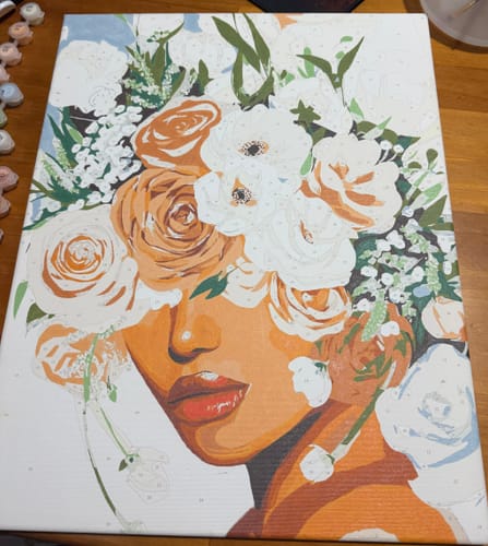 Customer photo review of Velo de rosas (Pintura por Números) 40x50 cm