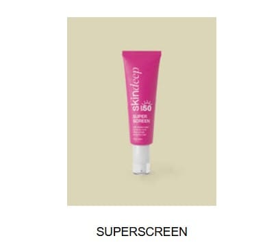 Customer's image of the SUPERSCREEN product in its bright pink tube with a white cap.