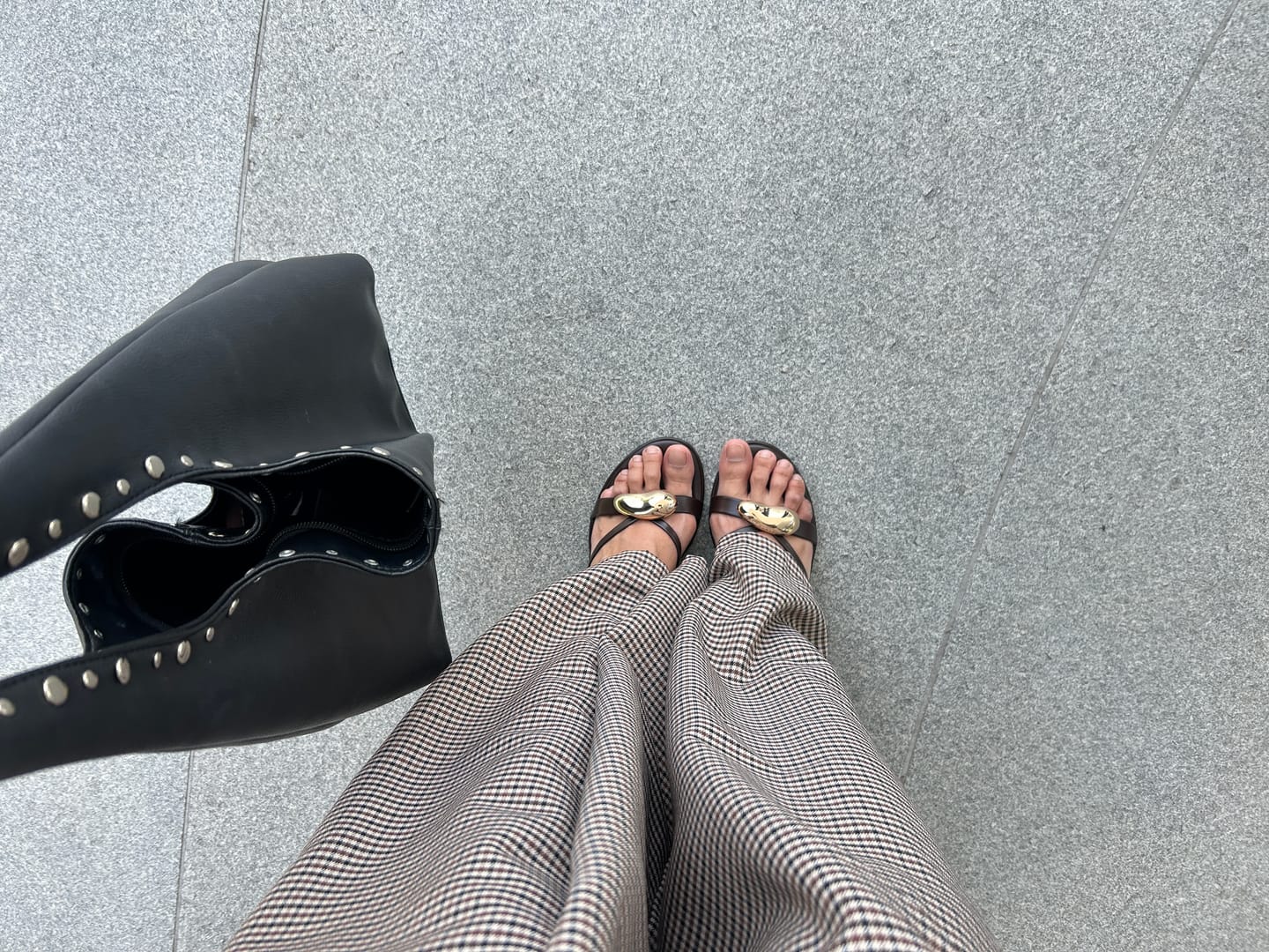 Customer photo review of Leah Medallion Heel Mules