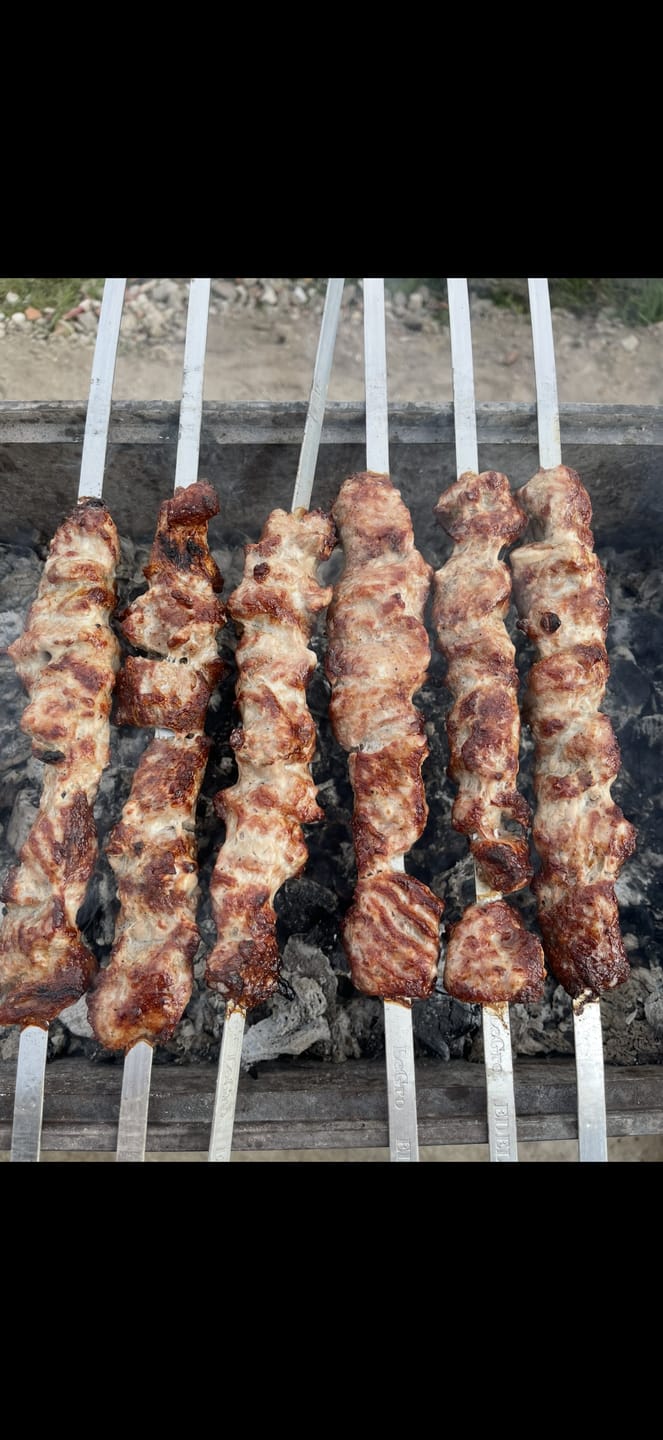 Customer photo review of Schweine-Schaschlik Klassiker – mit Zwiebeln, Pfeffer & Essig | mySchaschlik