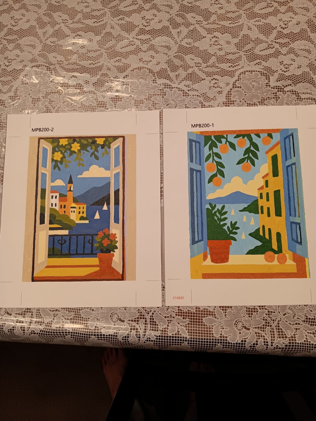Customer photo review of 6 Mini Paintings - Colorful Windows Set