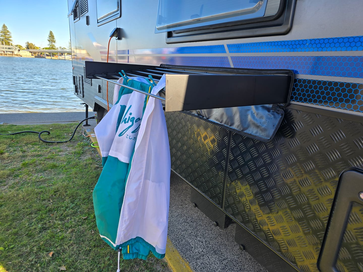 Customer photo review of Caravan Wall Mounted Drying Rack - Foldable Indoor and Outdoor