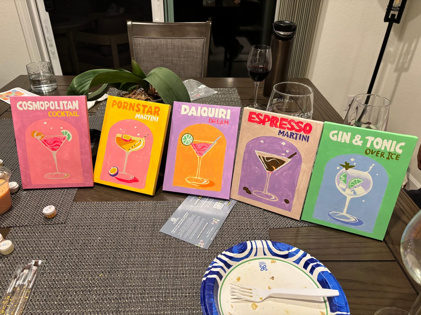 Customer photo review of 12 Mini Paintings | Colorful Cocktail Bundle