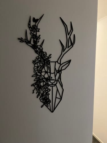 Customer photo review of Geometric Stag Wall Art