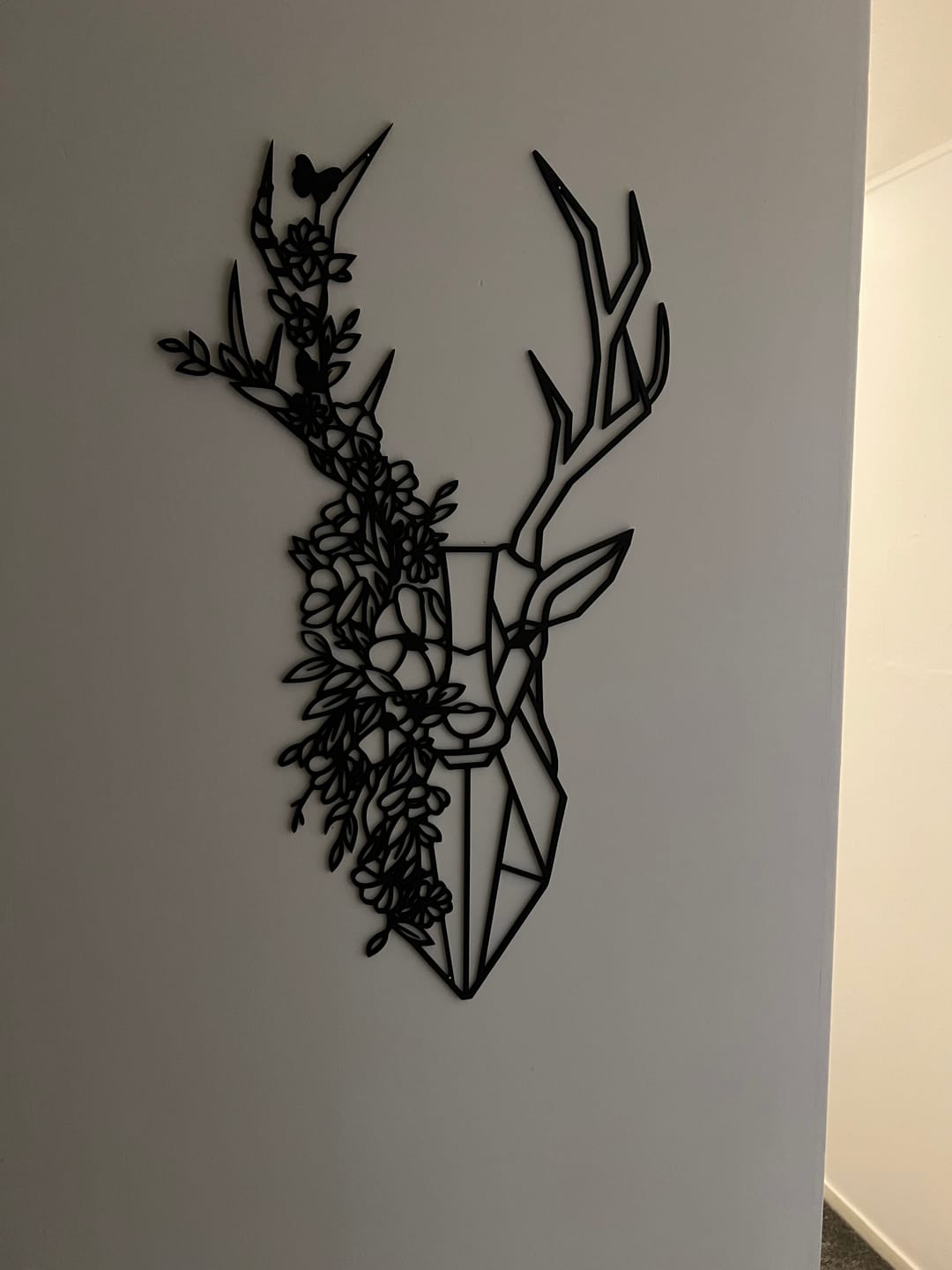 Customer photo review of Geometric Stag Wall Art