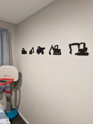 Customer photo review of Construction Set Wall Decor