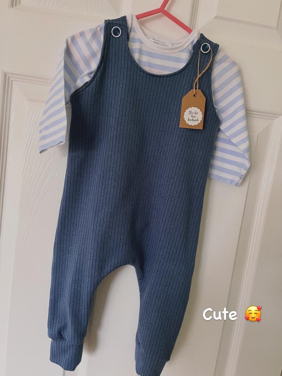 Customer photo review of Narrow Stripes Brushed Soft Knit Fabric